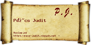 Pécs Judit névjegykártya