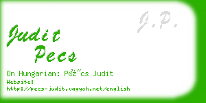 judit pecs business card